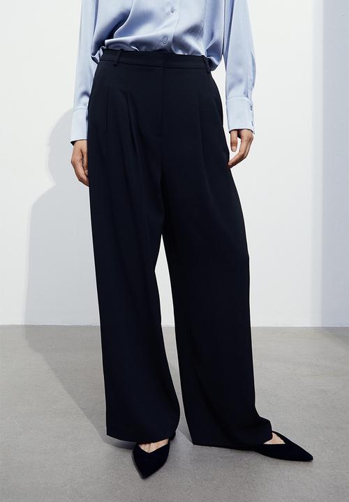 H&M - Wide trousers - navy blue