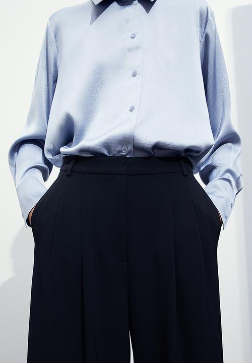 H&M - Wide trousers - navy blue