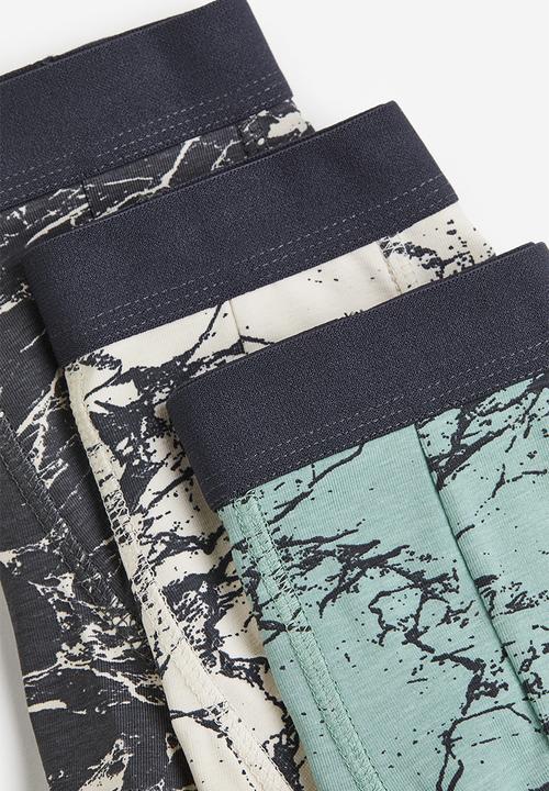 H&M - 3 pack boxer shorts - dark grey marbled