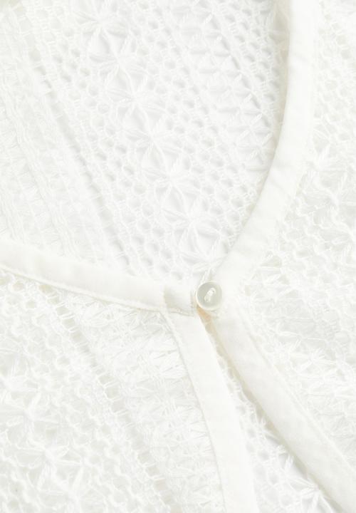 H&M - Crochet-look cardigan - white