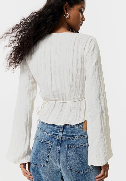H&M - Wrapover top - white
