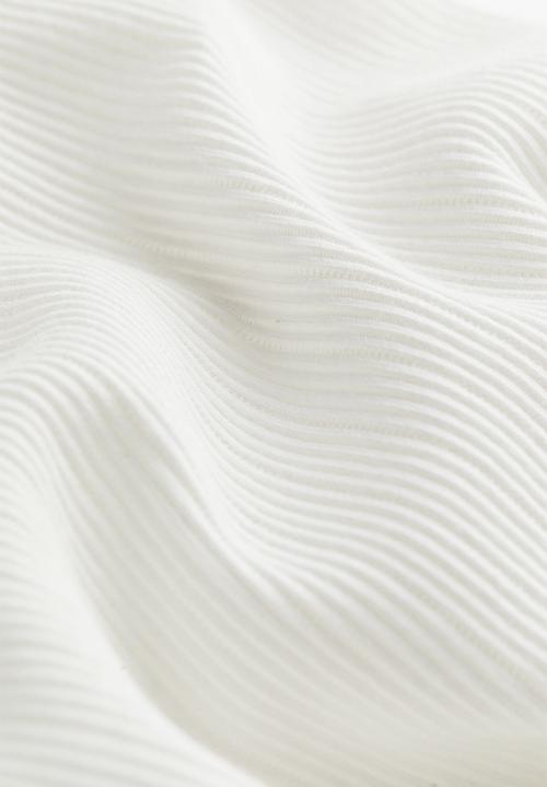 H&M - Picot-trimmed strappy top - cream