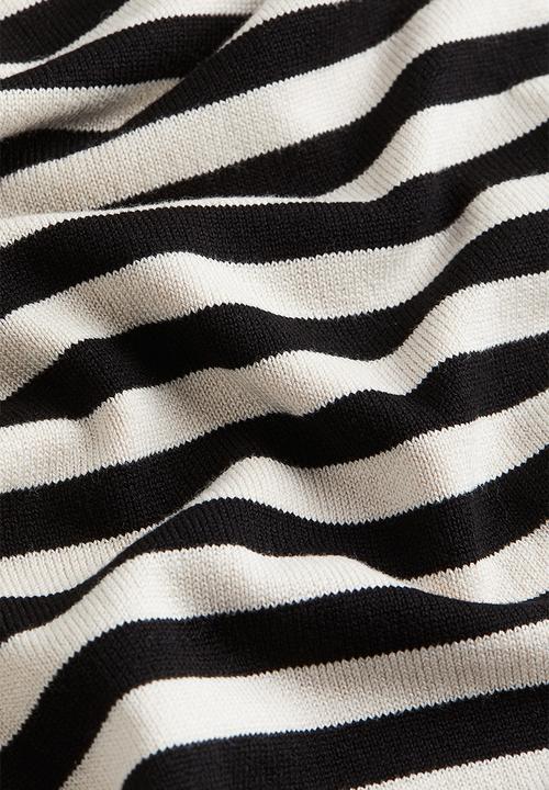 H&M - Polo-neck jumper - black & cream