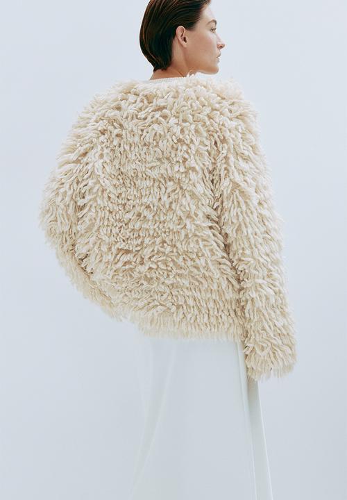 H&M - Wool-blend fluffy-knit jumper - beige 