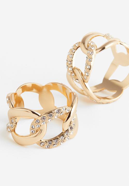 H&M - 2-pack metal napkin rings - gold