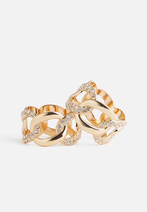 H&M - 2-pack metal napkin rings - gold