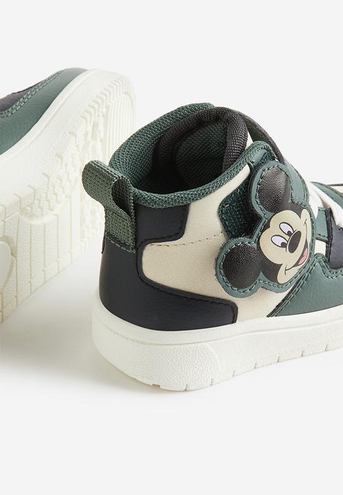 H&M - Hi-top trainers - green & mickey mouse