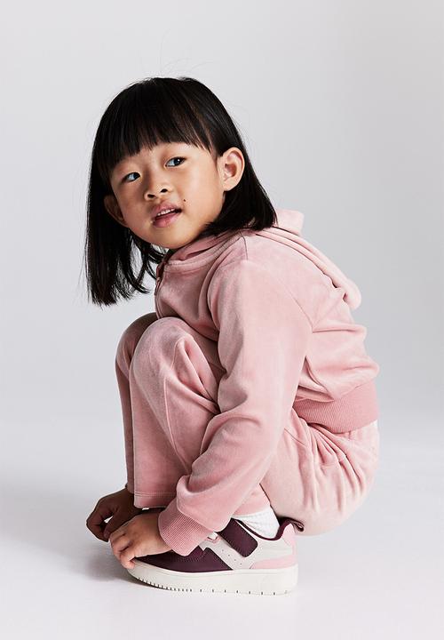 H&M - Flared velour leggings - light pink