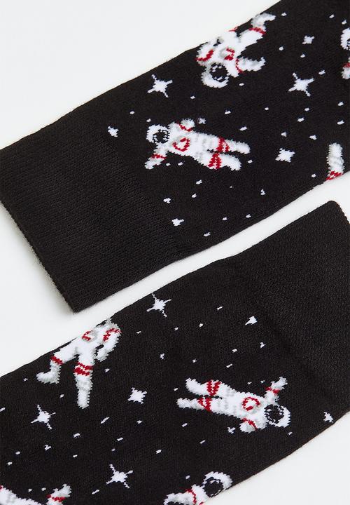 H&M - Patterned socks - black space