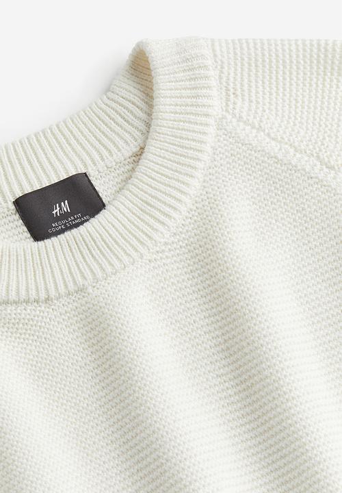 H&M - Regular fit cotton jumper - cream 