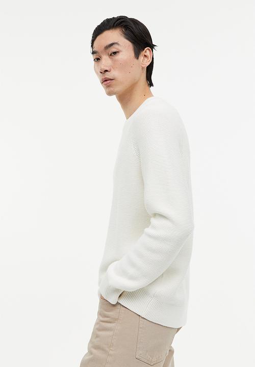 H&M - Regular fit cotton jumper - cream 
