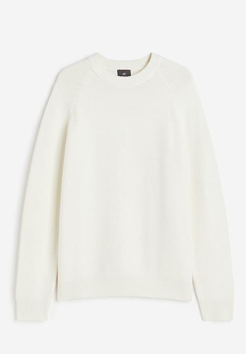 H&M - Regular fit cotton jumper - cream 