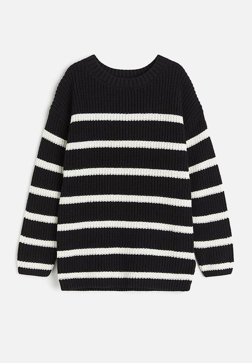 H&M - Jumper -  black striped