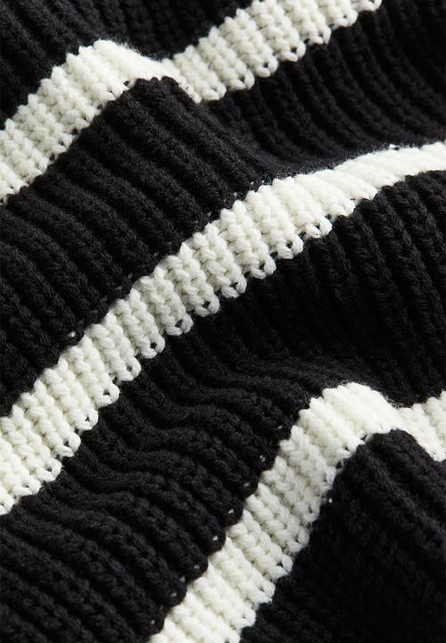 H&M - Jumper -  black striped