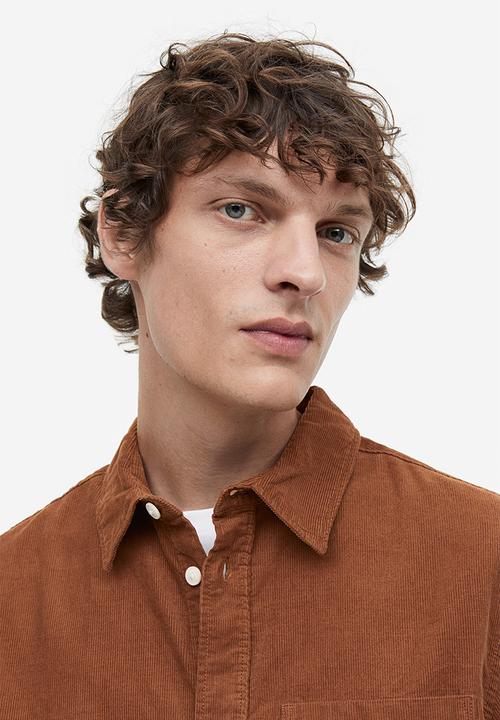 H&M - Regular fit corduroy shirt - brown