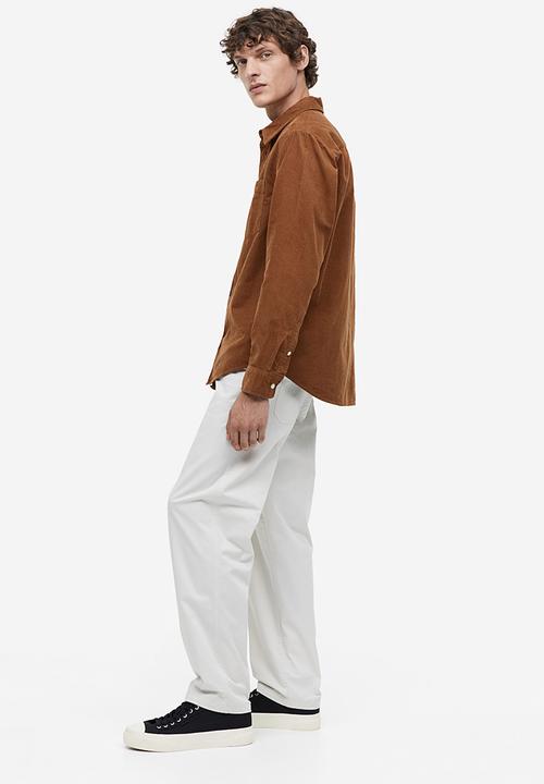 H&M - Regular fit corduroy shirt - brown