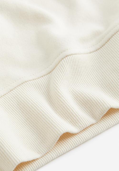 H&M - Motif-detail sweatshirt - cream nirvana