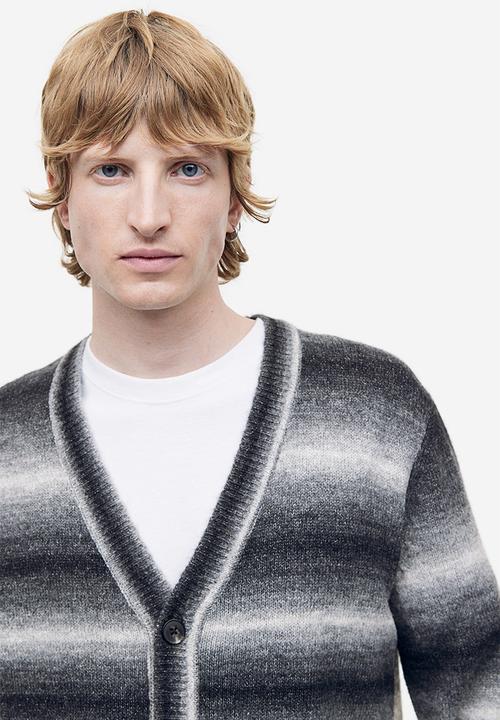 H&M - Regular fit cardigan - black striped