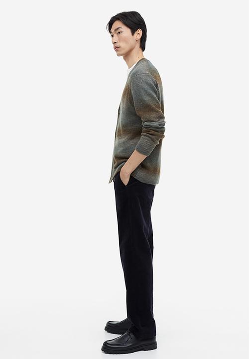 H&M - Regular fit cardigan - brown striped 