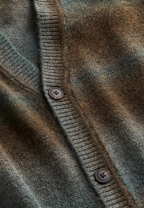 H&M - Regular fit cardigan - brown striped 