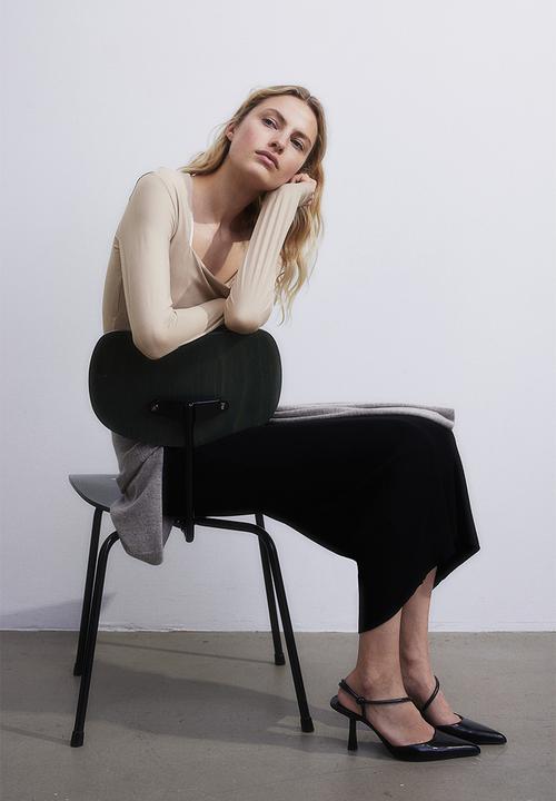 H&M - Long-sleeved jersey top - beige