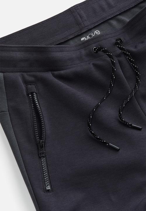 H&M - Drymove™ tapered tech joggers with zipped pockets - black