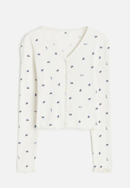 H&M - Long-sleeved jersey top - white