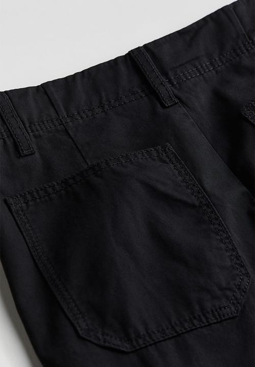 H&M - Cotton cargo trousers - black