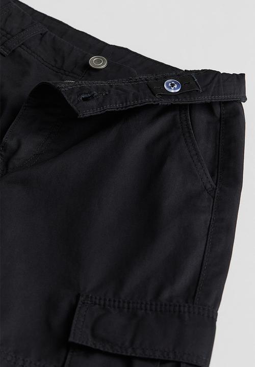 H&M - Cotton cargo trousers - black