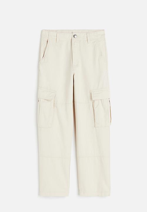 H&M - Cotton cargo trousers - white