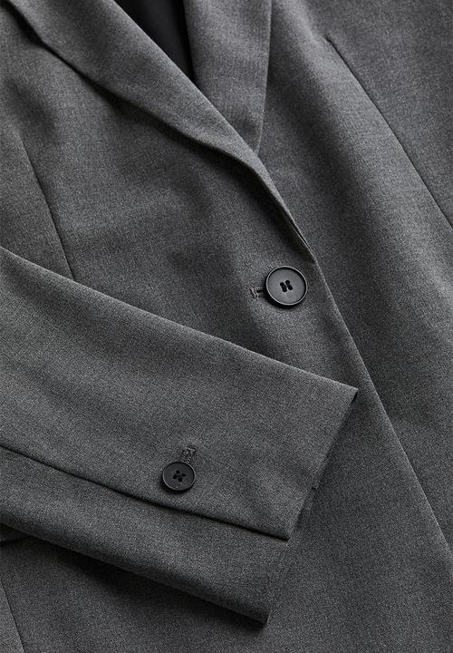 H&M - Single-breasted jacket - dark grey marl 