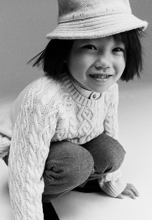 H&M - Cable-knit cotton jumper - light beige