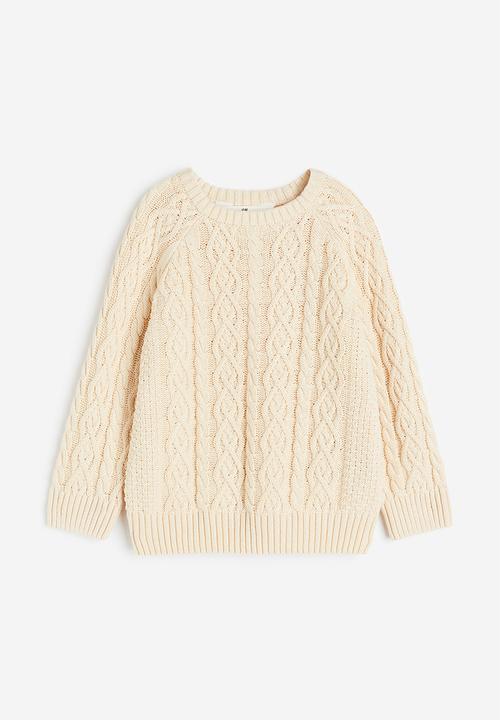H&M - Cable-knit cotton jumper - light beige