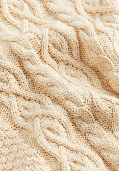 H&M - Cable-knit cotton jumper - light beige