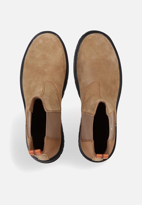 Calvin Klein - Eva mid chelsea boot suede - orange pop & black