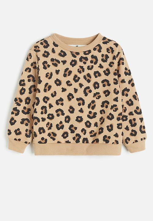 H&M - Printed sweatshirt - beige/leopard print 
