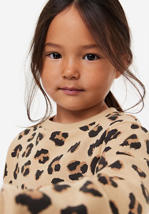 H&M - Printed sweatshirt - beige/leopard print 