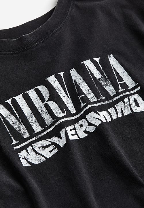 H&M - Printed t-shirt - black/nirvana
