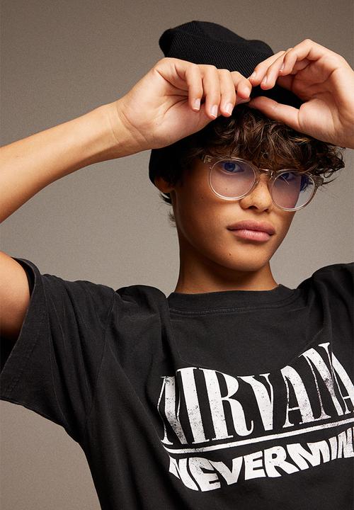 H&M - Printed t-shirt - black/nirvana