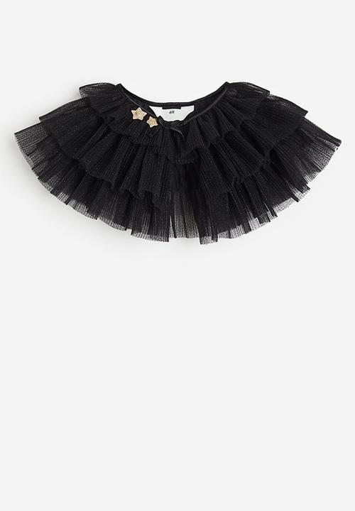 H&M - Tiered tulle cape - black, multi