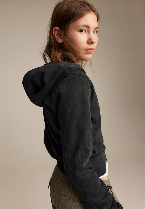 H&M - Zip-through hoodie - dark grey