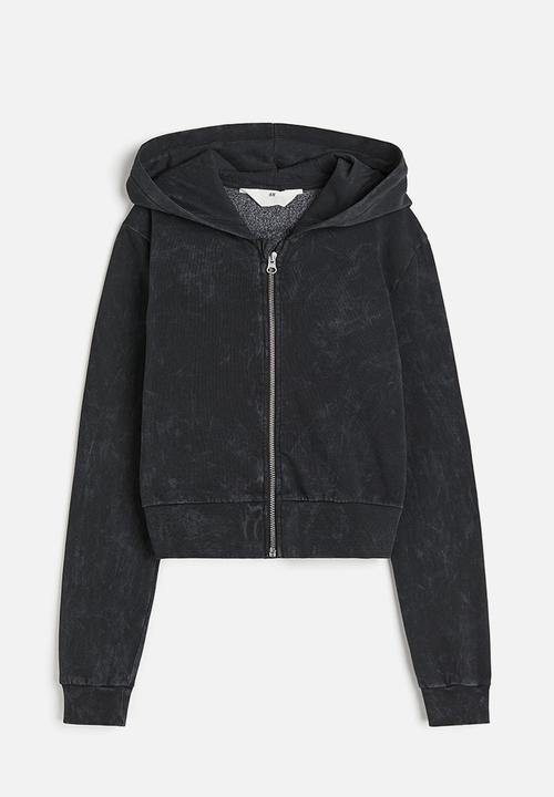 H&M - Zip-through hoodie - dark grey