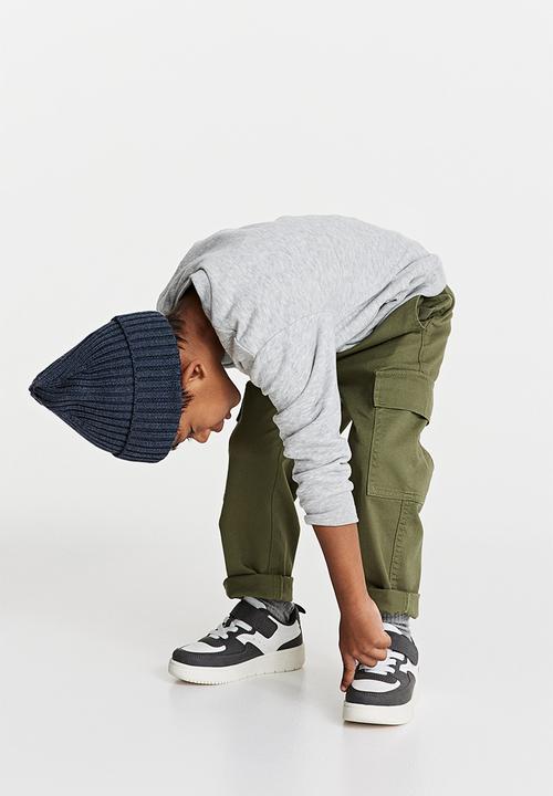 H&M - Twill cargo trousers - dark khaki green