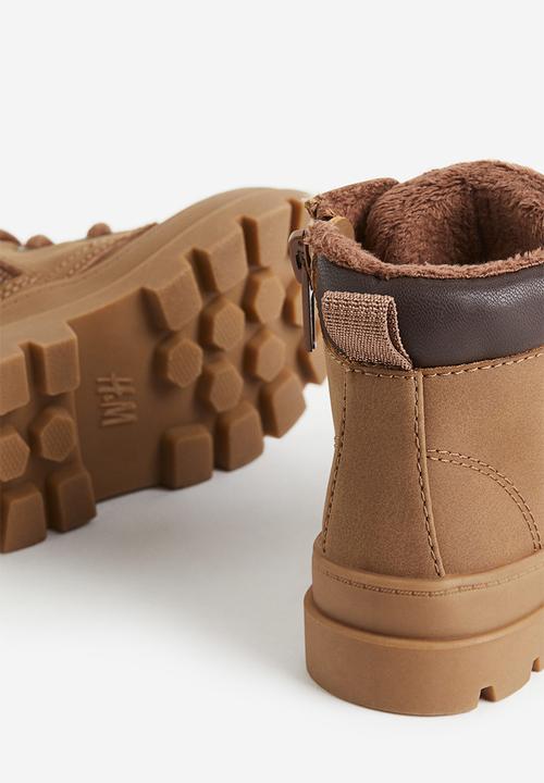 H&M - Warm-lined lace-up boots - brown