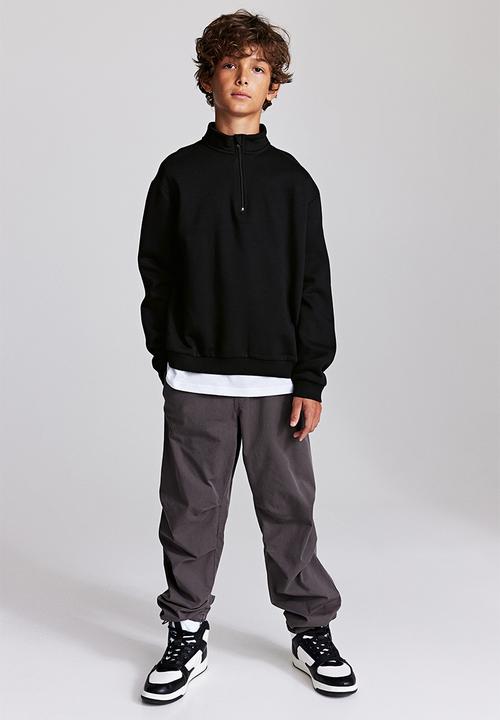 H&M - Zip-top sweatshirt - black