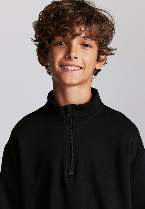 H&M - Zip-top sweatshirt - black