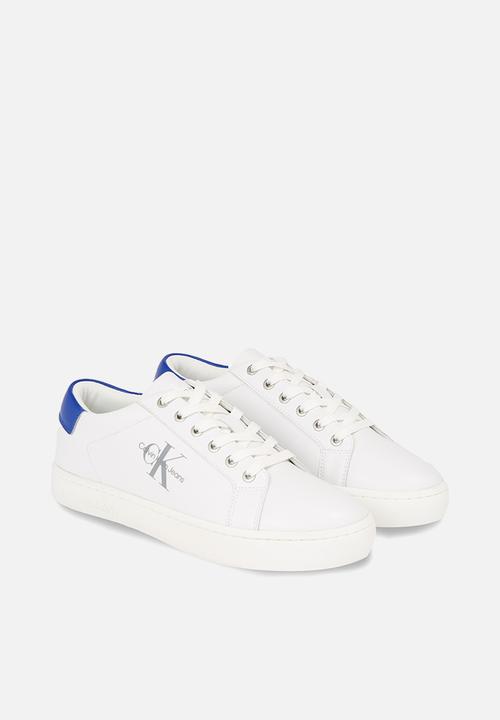 Calvin Klein - Classic cupsole laceup low lth - bright white/lapis blue