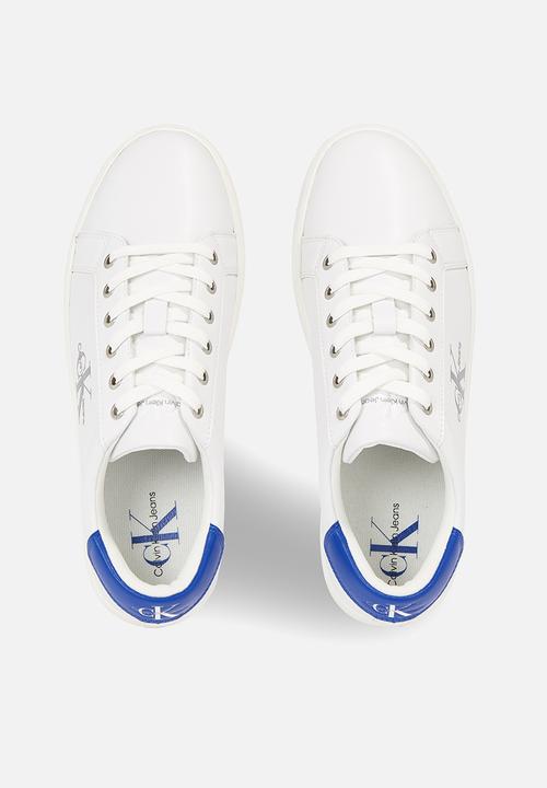 Calvin Klein - Classic cupsole laceup low lth - bright white/lapis blue