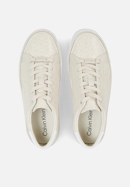 Calvin Klein - Flatform cupsole lace up-epi mn - dk ecru mono