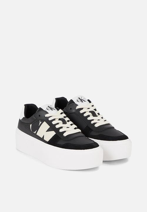 Calvin Klein - Cupsole flatform laceup lth mix - Black/Bright White/Creamy White
